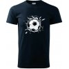 Futbalová lopta v triku - Klasické pánske tričko vyššej gramáže - 3XL ( Tmavomodrá (veľmi tmavá - skoro čierna) )
