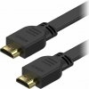 AlzaPower Flat HDMI 1.4 High Speed 4K 1 m čierny APW-CBHD14F010B