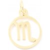 EU Prívesok znamenia Škorpión 13/11mm chirurgická oceľ gold plating 24kt