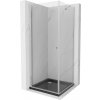 MEXEN/S - Pretória sprchovací kút 80x80, transparent, chróm + sprchová vanička vrátane sifónu 852-080-080-01-00-4070