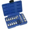 Sada TORX - nástrčné a zástrčné hlavice a bity 3/8