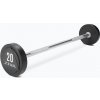 ZIVA Pevná obojručná činka Solid Steel Urethane rovná 17.5kg