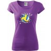 Volejbal lopta v triku - Dámske tričko Pure - 2XL ( Fialová )