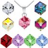 Silvego Strieborný prívesok so Swarovski® Crystals kocka 8 mm VSW043P