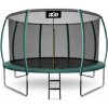 Aga SPORT EXCLUSIVE Trampolína 366 cm Tmavo zelená + ochranná sieť + rebrík