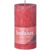 Bolsius Rustic Shine Valec 68x130mm Delicate Red, červená sviečka