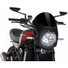 Plexi na motorku PUIG SEMI-FAIRING 9596N karbónový vzhľad čierna