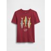 GAP Detské tričko s potlačou a logom Červená XXL