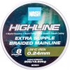 NASH - Pletená šnúra Highline Extra Supple Braid Green 600 m 0,24 mm 13,6 kg