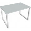 Pracovný stôl UNI O, 120x75,5x80 cm, sivá/biela