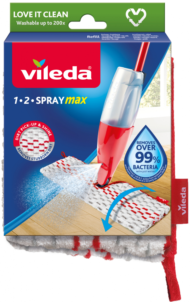 Vileda 1.2 Spray Max Hlava mopu Červená Biela