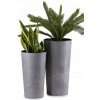 HowHomely Kvetináč plast sivý 57 x 30 x 57 cm