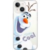AppleMix DISNEY kryt pre Apple iPhone 14 - Ľadové kráľovstvo - Snehuliak Olaf - gumový - priehľadný