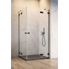 RADAWAY ESSENZA PRO BLACK KDD 90cm ľavé dvere do kombinácie / sprchový kút rohový, profil čierny, sklo číre, 10096090-54-01L