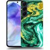 Picasee silikónový prehľadný obal pre Samsung Galaxy A55 5G A556B - Green Gold