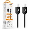 Datový kabel ALIGATOR POWER 100W, USB-C/USB-C 5A, 1,5m černý (DATKP46)
