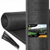 Springos Tieniaca tkanina 150cm x 10m, 90% zatienenie, grafitová SN0043
