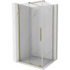 Mexen Velar výsuvná sprchová kabína 120 x 80 cm, priehľadná, zlatá - 871-120-080-01-50