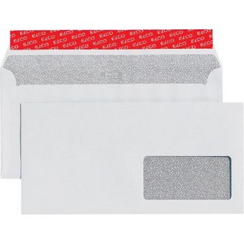 Poštové obálky C6/5 ELCO s páskou, okienko vpravo,500 ks Elco