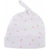 Čiapka bavlnená biela s kvietkami Sofija - Iskierka, veľ. 62