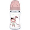 Canpol babies fľaša sa širokým hrdlom Bonjour Paris růžová 240ml