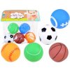 Gumové pískajúce farebné lopty
