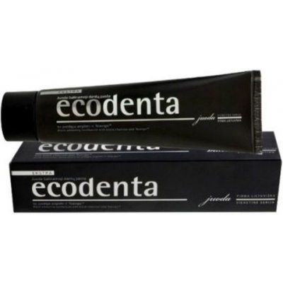 Ecodenta Black Whitening Toothpaste - Čierna bieliaca zubná pasta s uhlím a extraktom Teavigo 100 ml