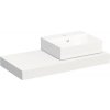 Kompaktná doska pod umývadlo s umývadlom Intedoor TRENTA Compact biela x 90 cm až 160 cm x 50 cm S výrezom