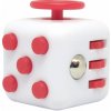 Fidget Cube antistresová kocka Bílo červená