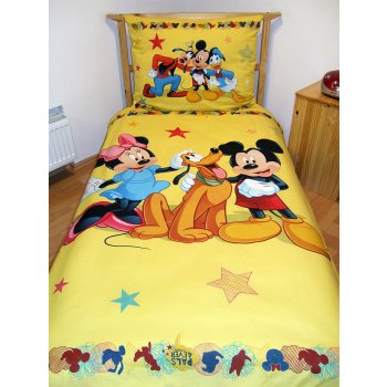 Jerry Fabrics obliečky MICKEY Mouse a priatelia bavlna 140x200 70x90