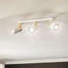Luminex Stropné bodové svetlá Rondo biela/zlatá, 3-plameňové - 5156