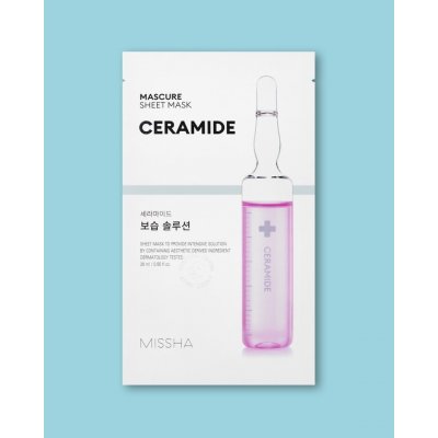 Missha Mascure Moisture Barrier Solution Sheet Mask Ceramide Textílna maska 27 ml