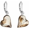 Evolution Group Náušnice bižutéria so Swarovski krištáľmi zlaté srdcia 51054.5