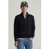 SVETER GANT CASUAL COTTON HALFZIP BLACK