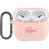 Lacoste Liquid Silicone Glossy Printing Logo Puzdro pre Airpods Pro Pink