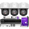 Hilook by Hikvision Súprava na Monitorovanie IP 4Mpx, 3 otočné kamery PTZ-N4MP-P, Smart Hybrid Light, 4-kanálový PoE nahrávač - HiLook od Hikvision