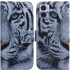 Peňaženkové kožené puzdro na Motorola Edge 30 Neo - Tiger