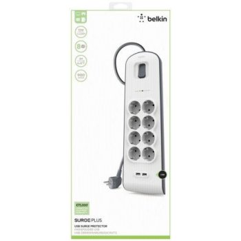 BELKIN SurgeStrip 6 zásuvek + 2USB