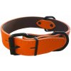 Bafpet Obojek HERRY čierné kování 60cm/35mm oranžová