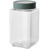 Altom Sklenená hranatá dóza s vekom 1 l, zelená, 1000 ml