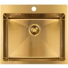 Laveo Malawi, 1-komorový nerezový drez 580x500x200 mm, zlatá matná, LAV-SLM_G10T