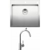 Blanco CLARON 500-IF/A nerez hodvábny lesk s excentrom PushControl 521633 + Blanco MIDA chróm 517742