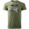 Tričko STRIKER s potlačou MIG-29 - olivové