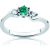 Prsteň Secret Garden: biele zlato, smaragd - PI-B-SZMD-00061 SAVICKI