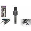 Mikrofón Karaoke Bluetooth čierny na batérie s USB káblom