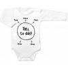Body dlhý rukáv s vtipným textom Baby Nellys, Tati, to dáš! - biele, veľ. 80, 80 (9-12m)