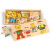 Bigjigs oblékací puzzle v krabičce Medvědí rodinka