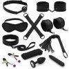 Zestaw bondage Liebe Seele Black Lace a Neoprén 11 ks