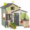 Domček Priateľov s kvetináčom a meteo stanicou Friends House Evo Playhouse Life Smoby s kuchynkou v natur farbách rozšíriteľný