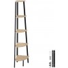 tectake 404776 rohový regál portland 34x34x158,5 cm - industrial svetlé drevo, dub sonoma